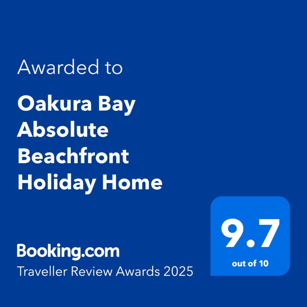 Holiday home Oakura Bay Absolute Beachfront Hikurangi